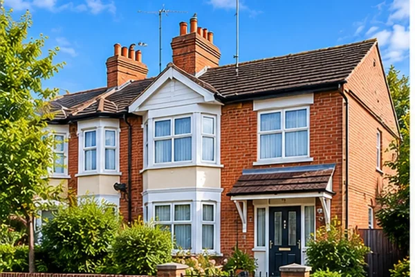 Illustrative UK victorian bay semi