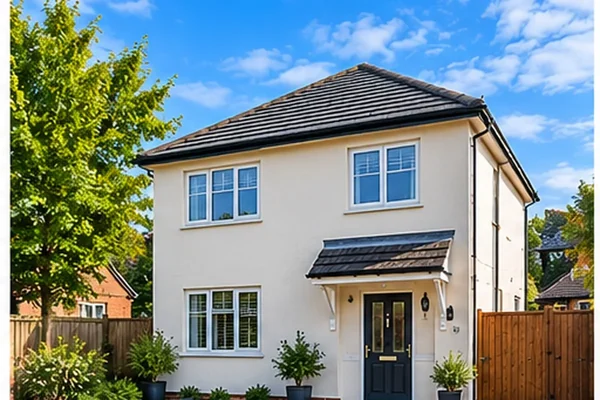 Illustrative UK modern rendered detached